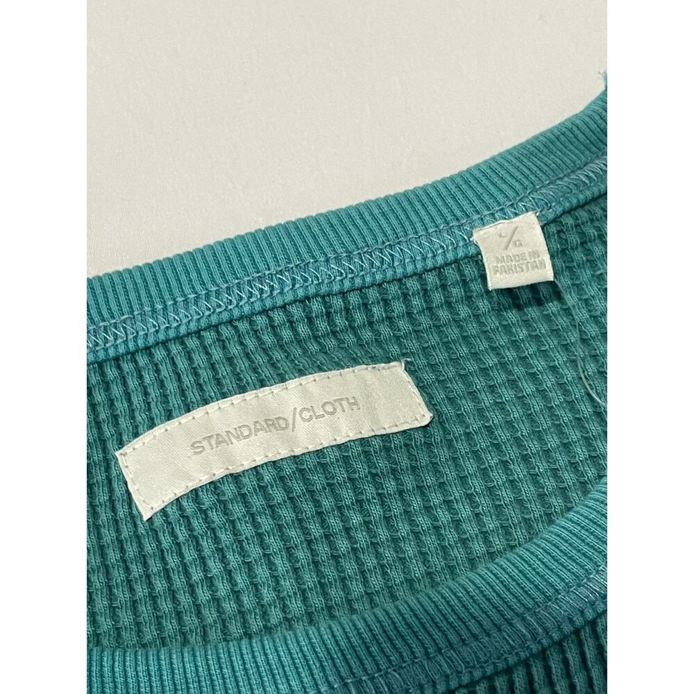 NWT Urban Outfitters Shirt Mens‎ L Blue Waffle Adult Long Sleeve Tee Crew Neck - Picture 4 of 12